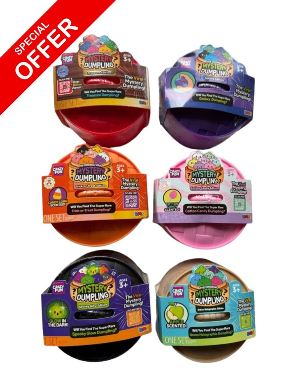 🎉🥟 SPECIAL OFFER – LOT OF 6 RMS Crazy Fun Mystery Dumplings! ✨💖